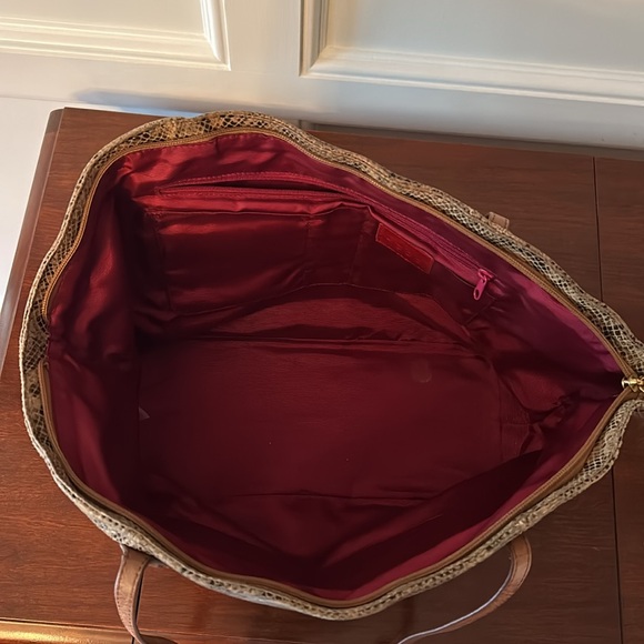 Hobo PATTI bag in color Autumn Python. 100% genuine leather - Picture 3 of 7